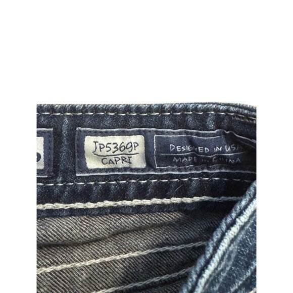 Miss Me Womens Dark Wash Embellished Capri Jeans Size 26 - Picture 5 of 5